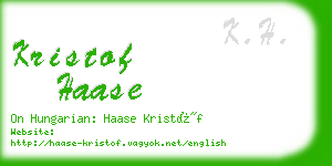 kristof haase business card